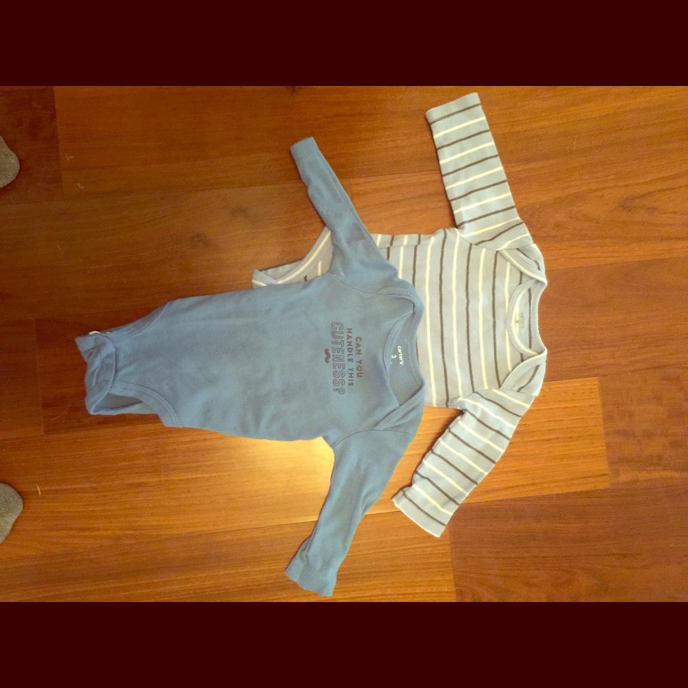 Carters blue onesies